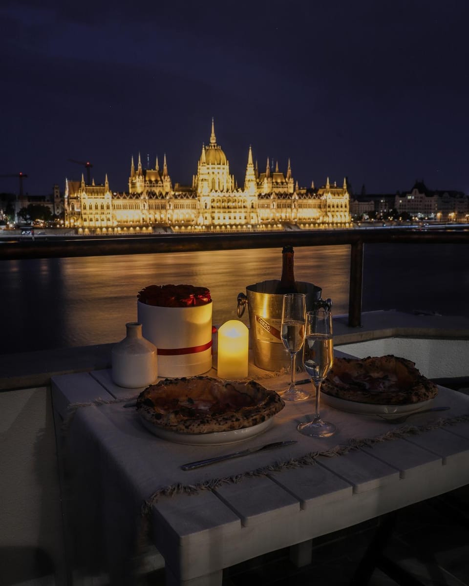 Night, City view, Dinner