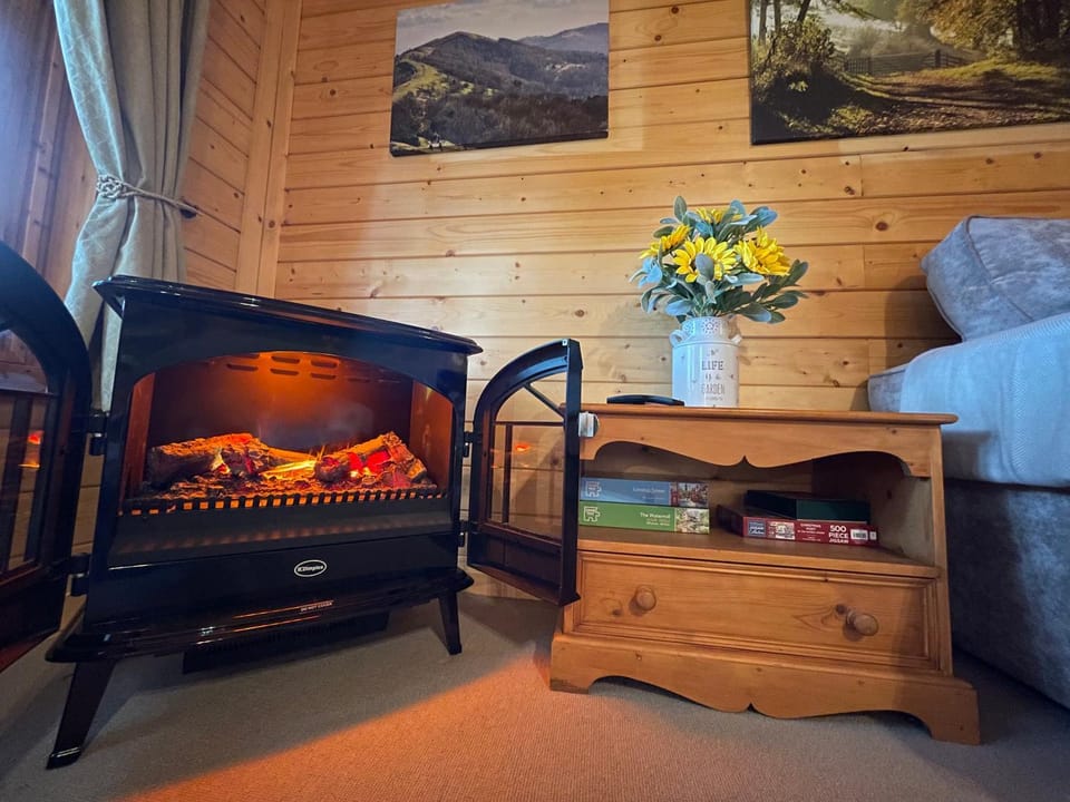 The Hive - A Cosy, Pet Friendly, Rural Log Cabin with far reaching views Cabin in Wychavon District