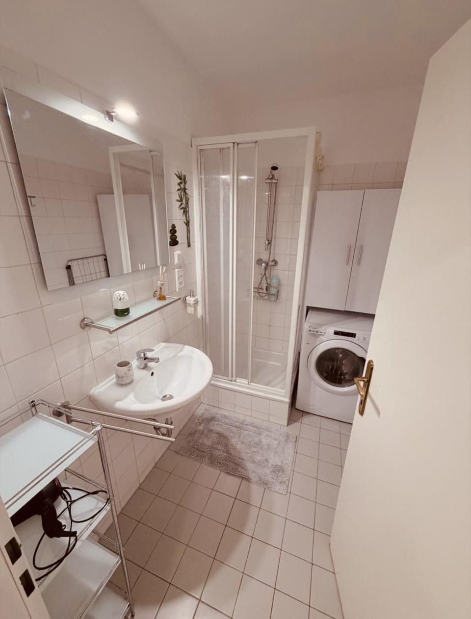 Shower, washing machine, washing machine