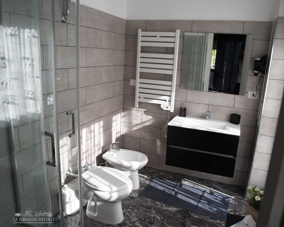 Shower, Toilet, Bathroom, bidet, towels