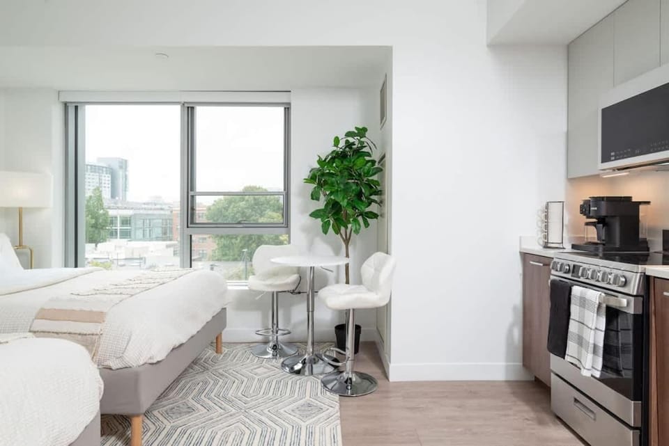 Luxury Studio King bed Gym near MIT Harvard Apartment in Cambridgeport