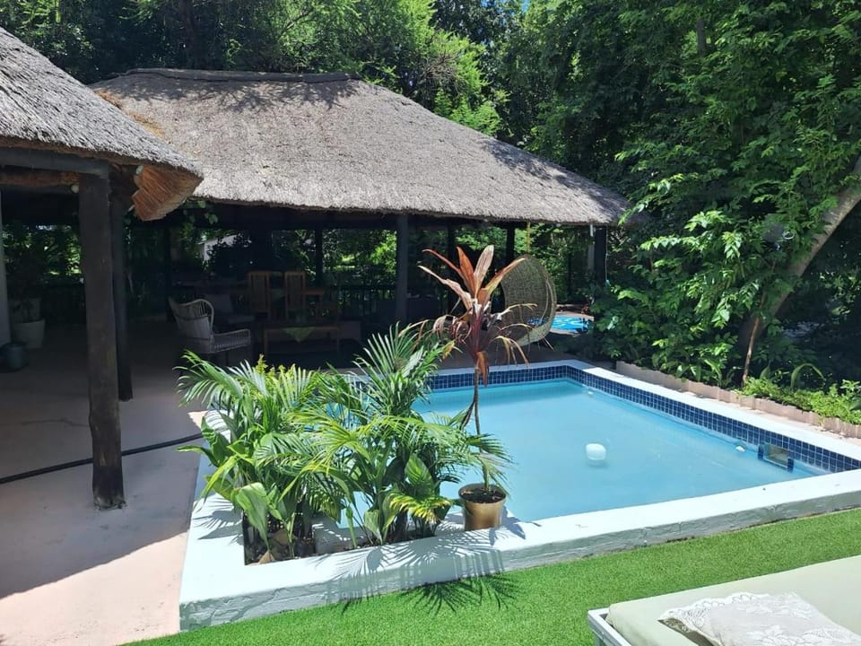 Garden view, Pool view, Swimming pool, sunbed