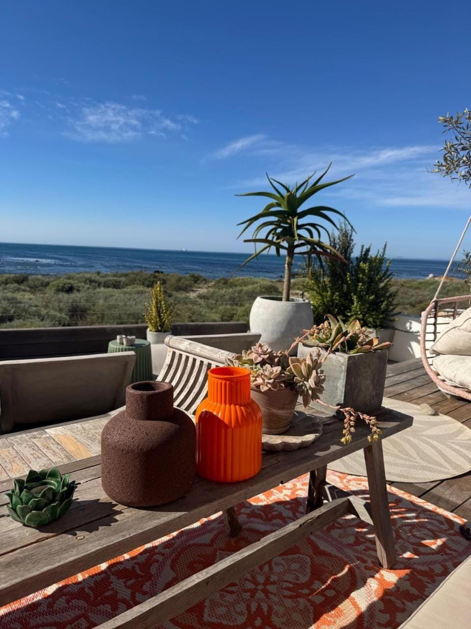 Patio, Seating area, Beach, Sea view
