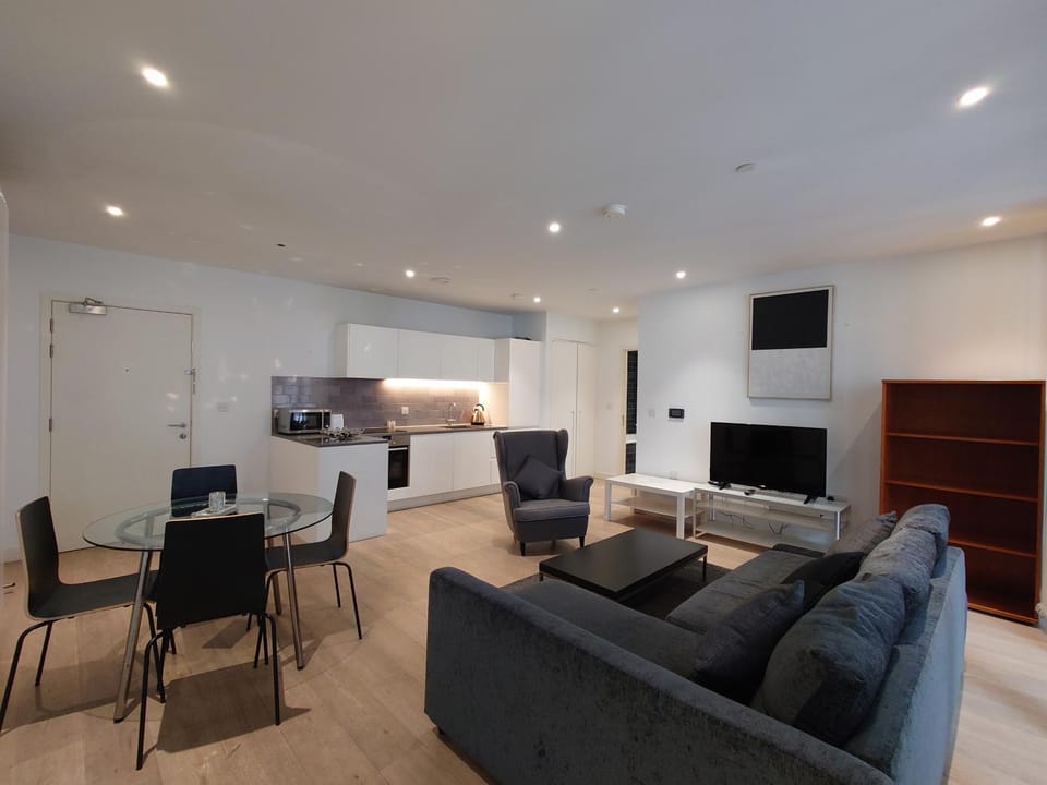 Kitchen or kitchenette, Living room, Dining area