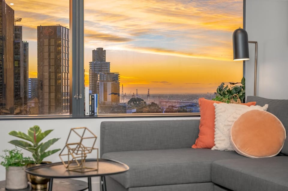 Living room, City view