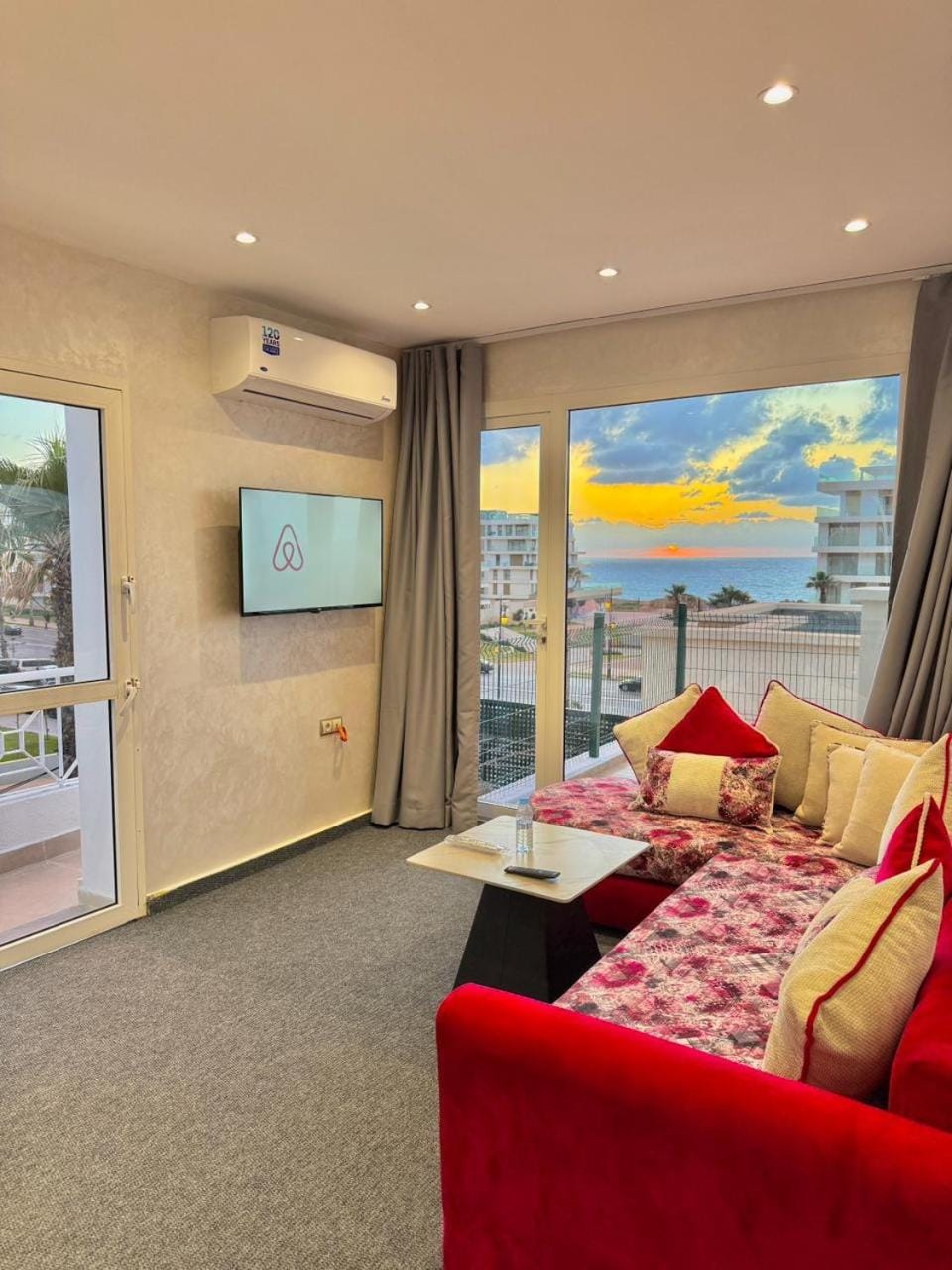 Living room, Seating area, Sea view