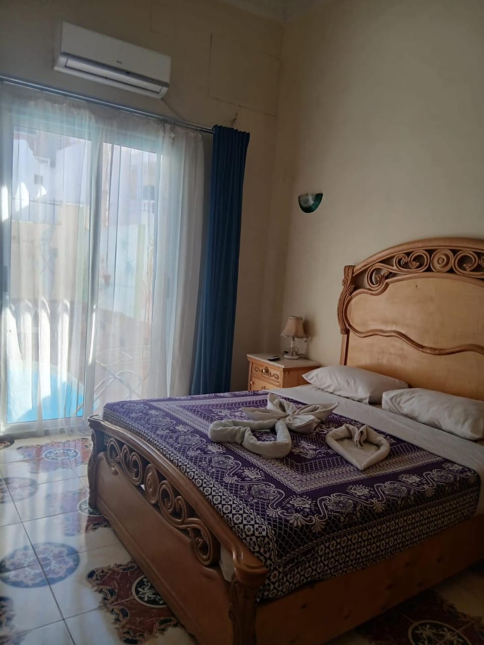 Bedroom, Pool view
