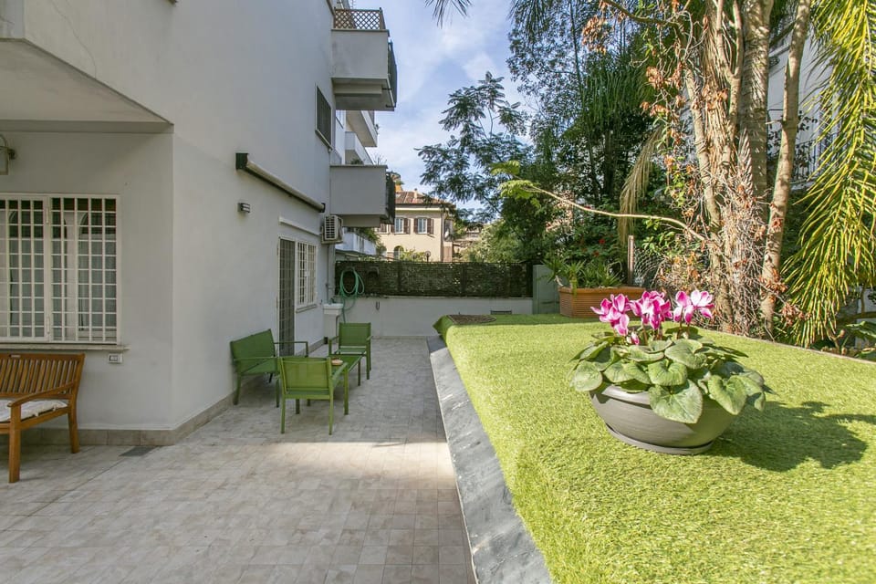 Property building, Patio, Garden, Garden view