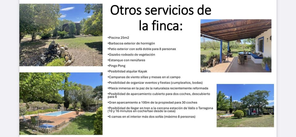 Masía Oasis Vallmoll House in Costa Daurada