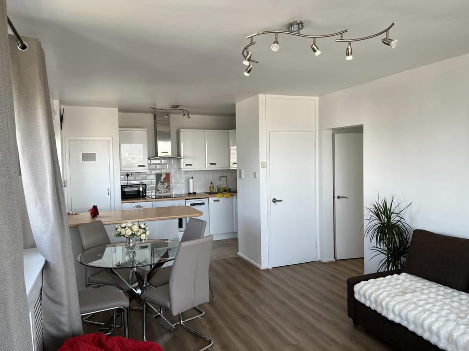 Kitchen or kitchenette, Seating area, Dining area, oven, stove