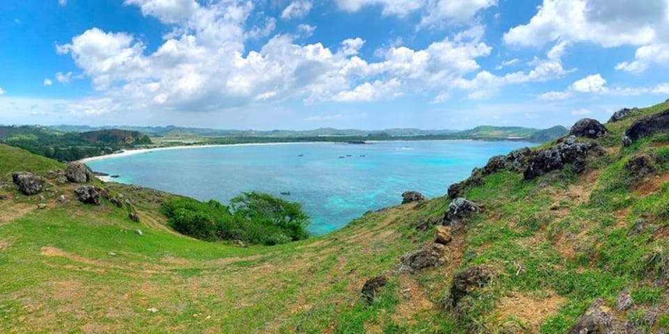 Natural landscape, Beach, Mountain view