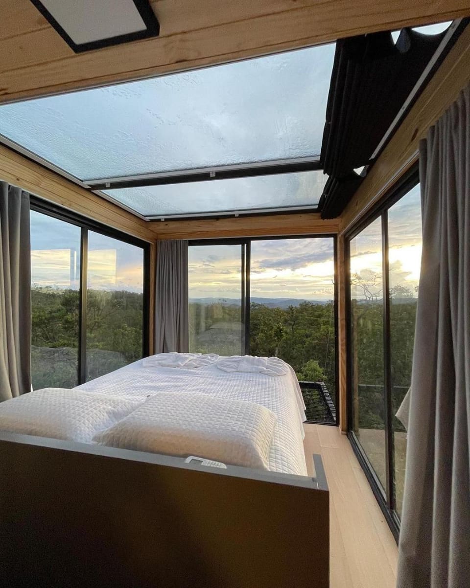 Bed, Natural landscape, View (from property/room), Photo of the whole room, Bedroom
