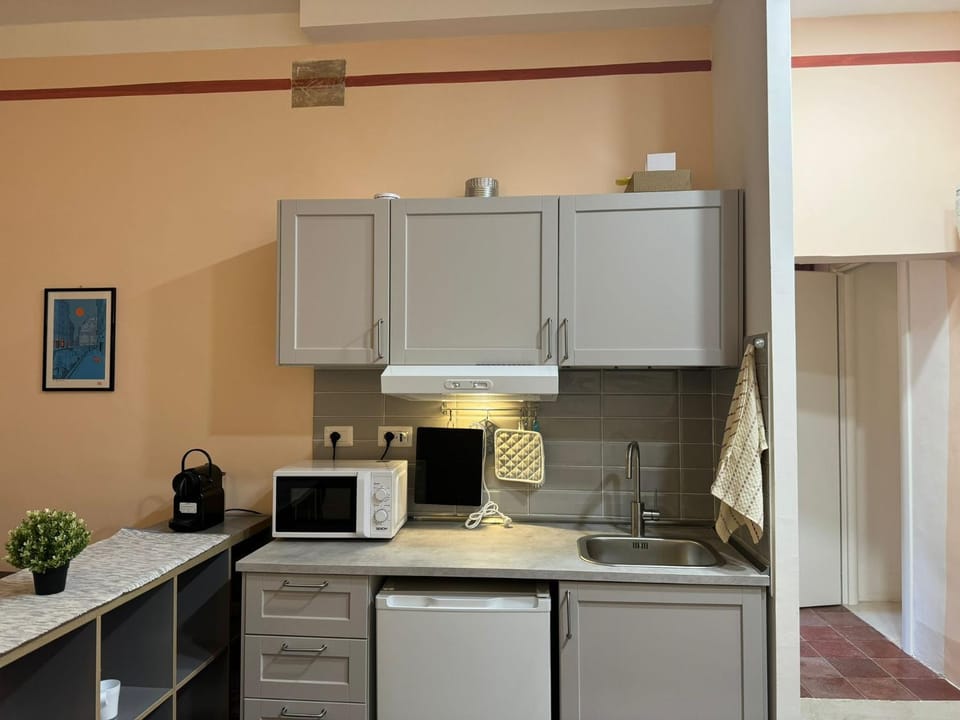 Coffee/tea facilities, Kitchen or kitchenette, microwave, minibar, stove