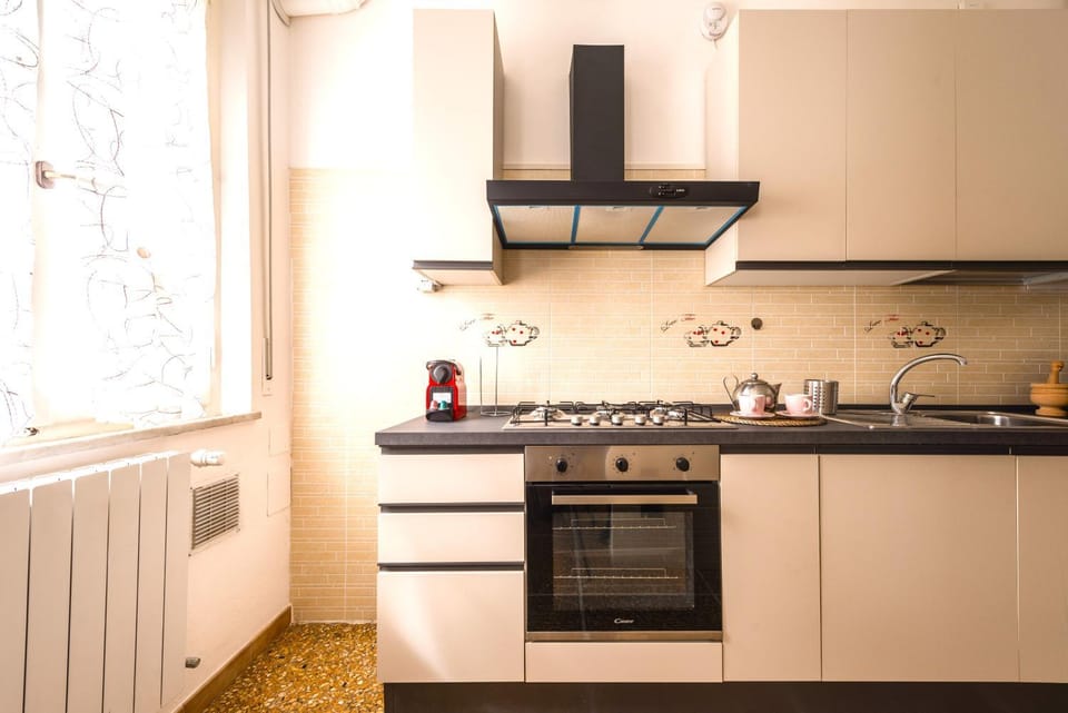 Kitchen or kitchenette, dishwasher, stove