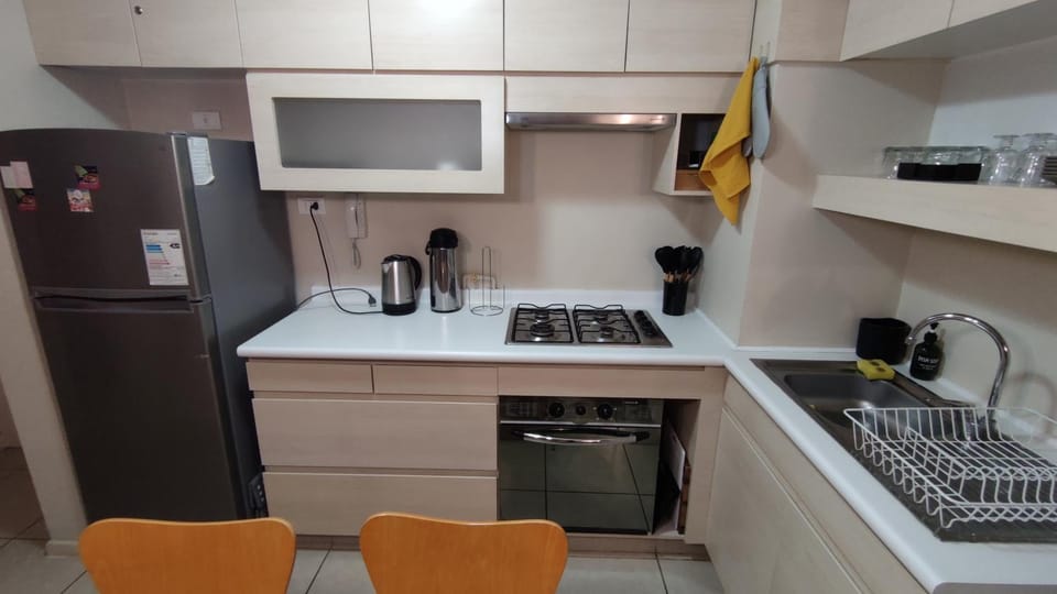 Kitchen or kitchenette, oven, stove