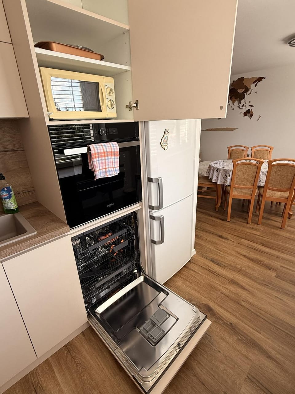dishwasher, microwave, oven