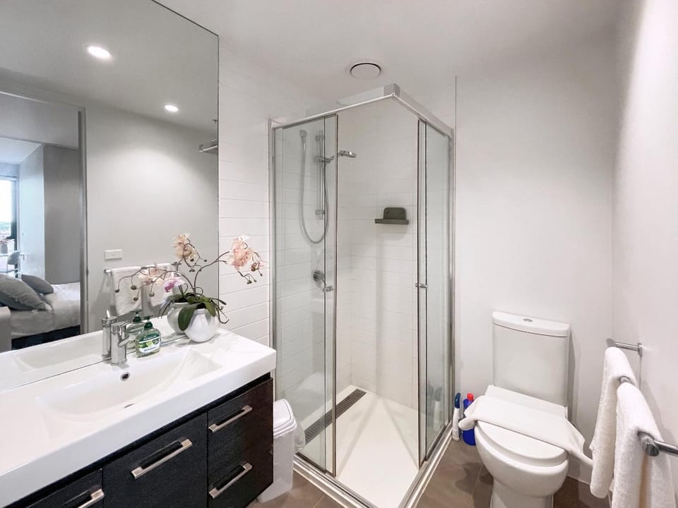 Shower, Toilet, Bathroom, towels