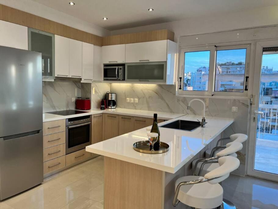 Kitchen or kitchenette, toaster