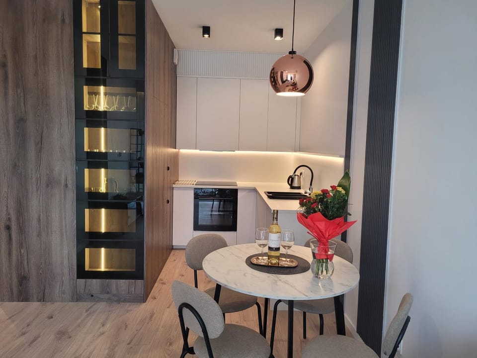 Kitchen or kitchenette, Dining area, stove