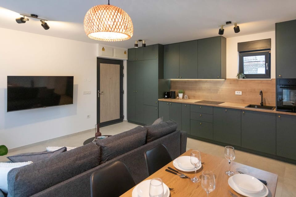 Kitchen or kitchenette, Living room, Dining area