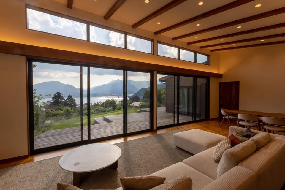 Natural landscape, Living room, Lake view, Mountain view