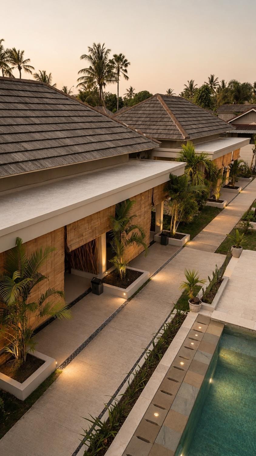 Property building, Pool view, Swimming pool
