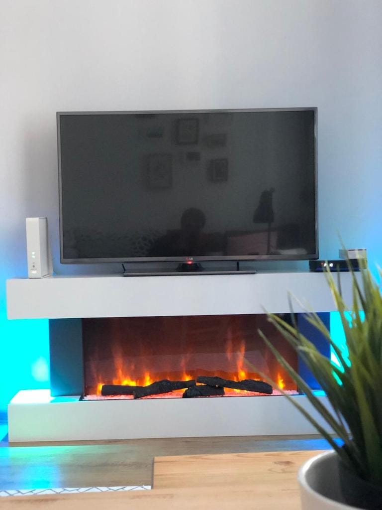 Evening entertainment, fireplace