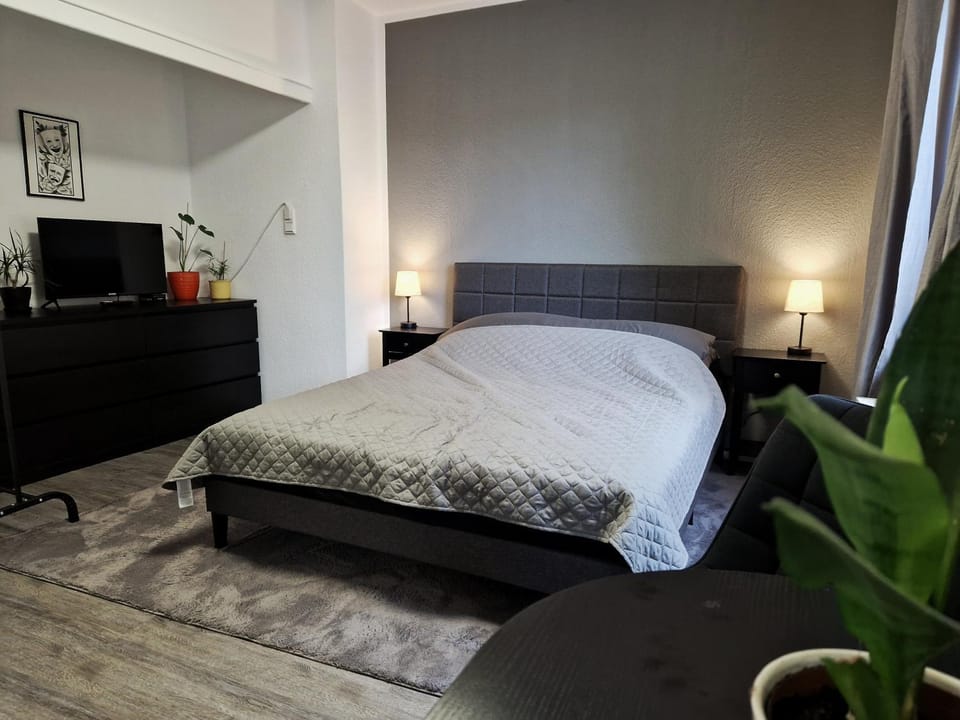 Bed, TV and multimedia, Photo of the whole room, Bedroom