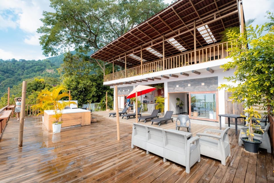 Property building, Patio, Spring, Day, Natural landscape, View (from property/room), Balcony/Terrace, Mountain view