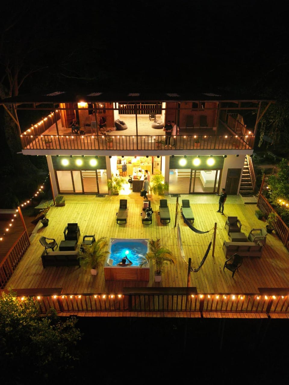 Property building, Patio, Night, Garden, View (from property/room), Balcony/Terrace, City view, Garden view, Mountain view, Pool view, Swimming pool