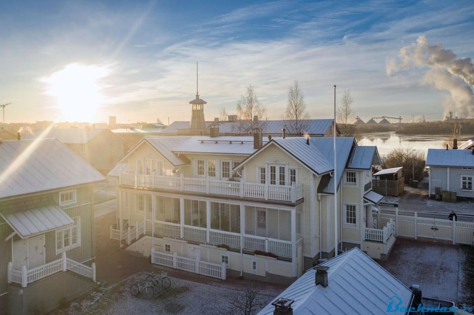 Property building, Bird's eye view, Sunset