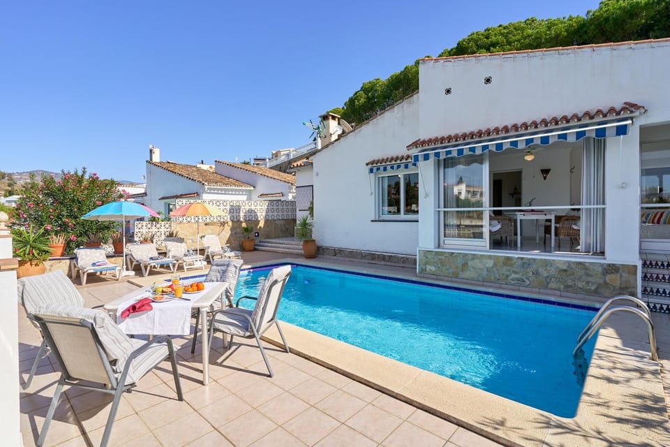 Property building, Living room, Swimming pool