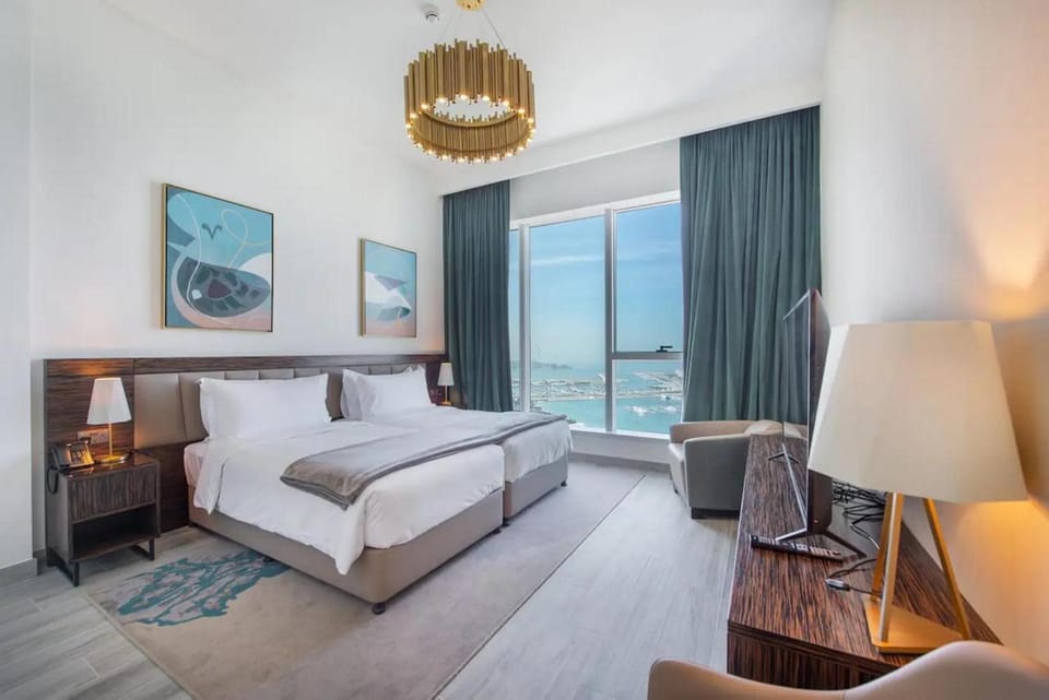 Bed, TV and multimedia, Bedroom, Sea view