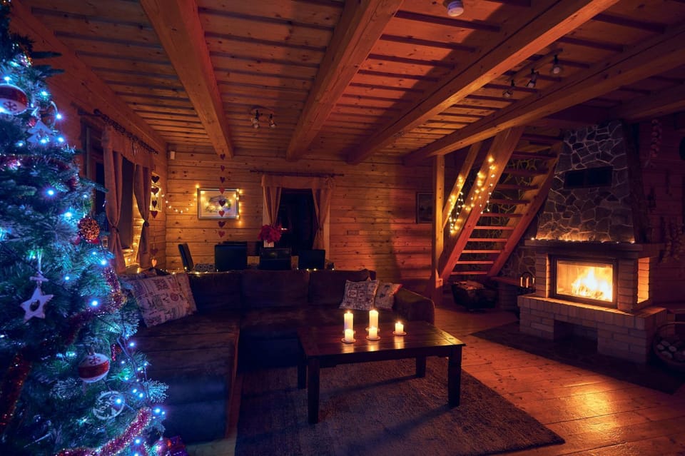 Living room, fireplace