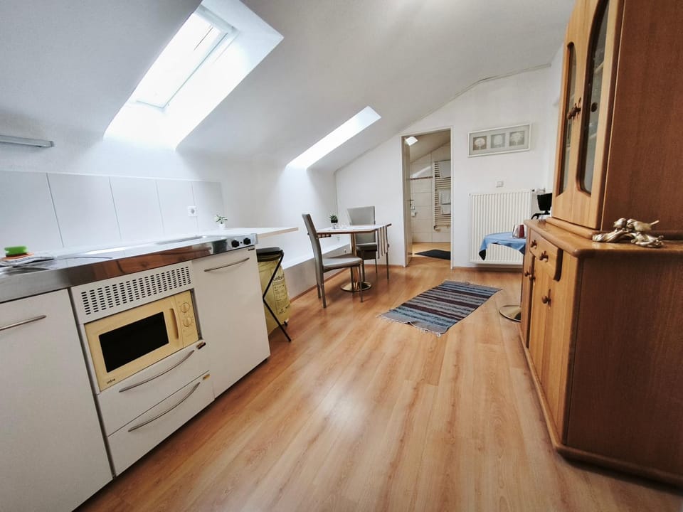 Kitchen or kitchenette, Dining area, stove