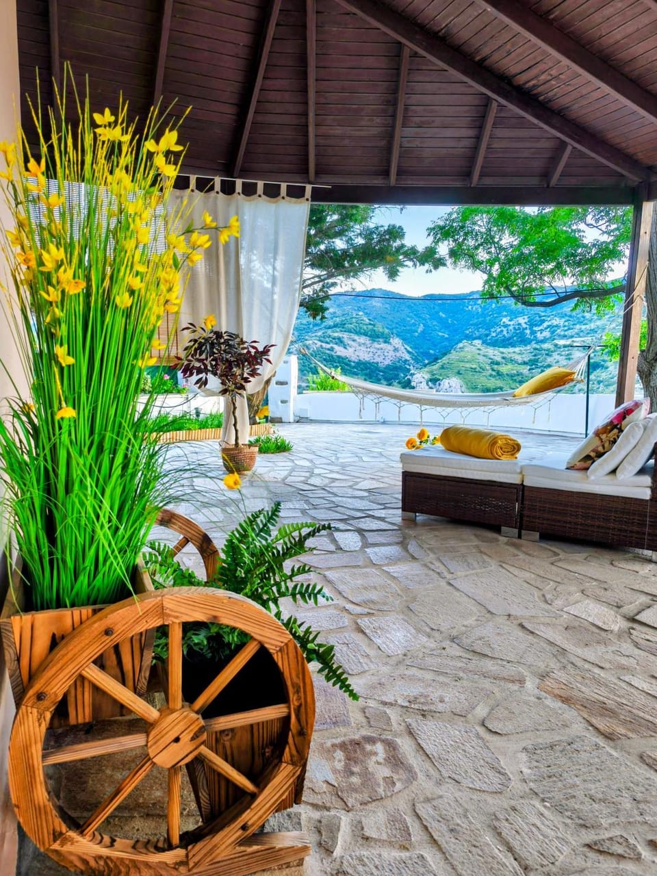Patio, Garden view, sunbed