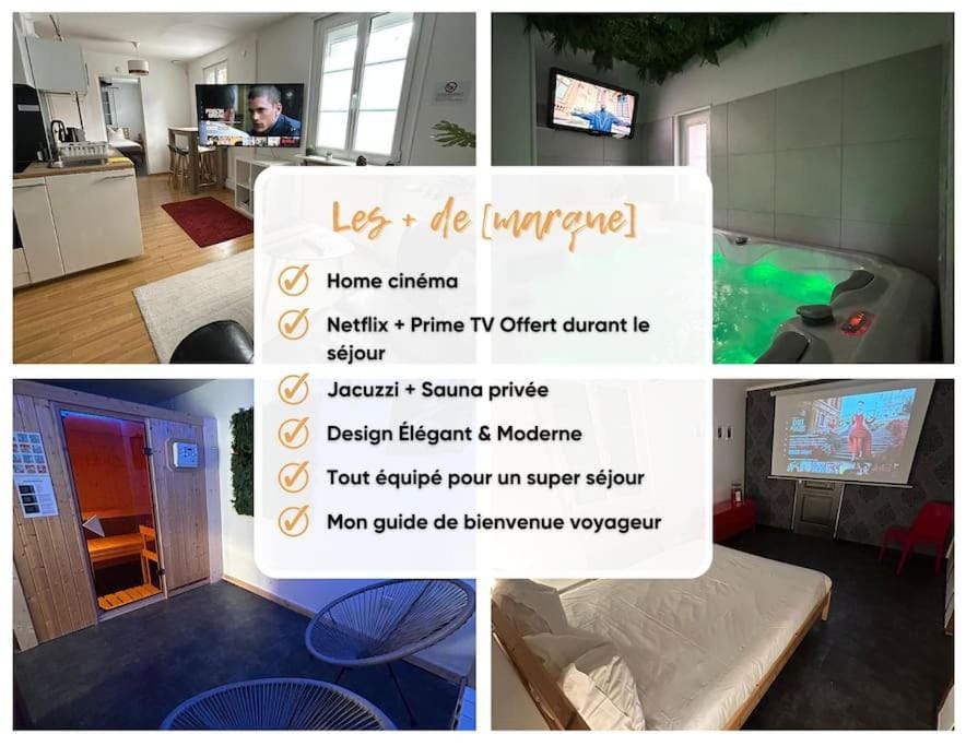 Évasion Spa Jacuzzi Sauna Home cinéma Apartment in Eckbolsheim
