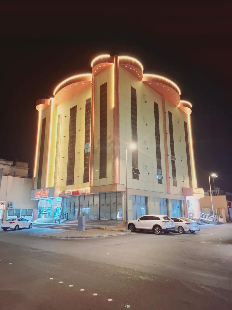 Property building, Night, Location, Parking