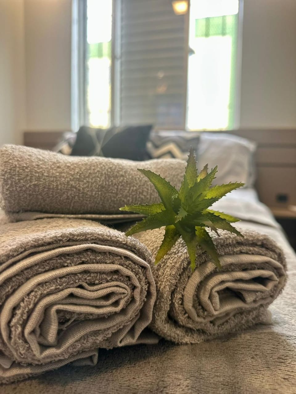 Bedroom, towels