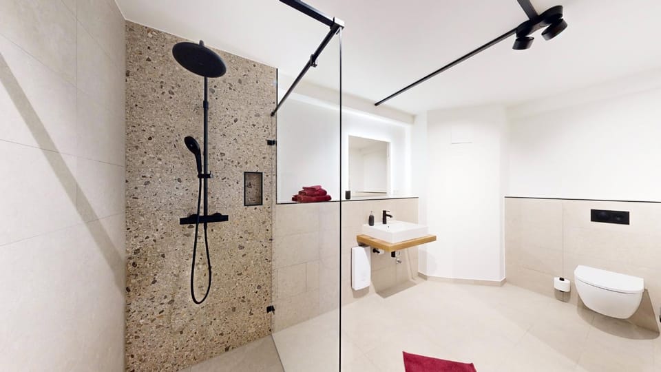 Shower, Toilet, Bathroom, towels