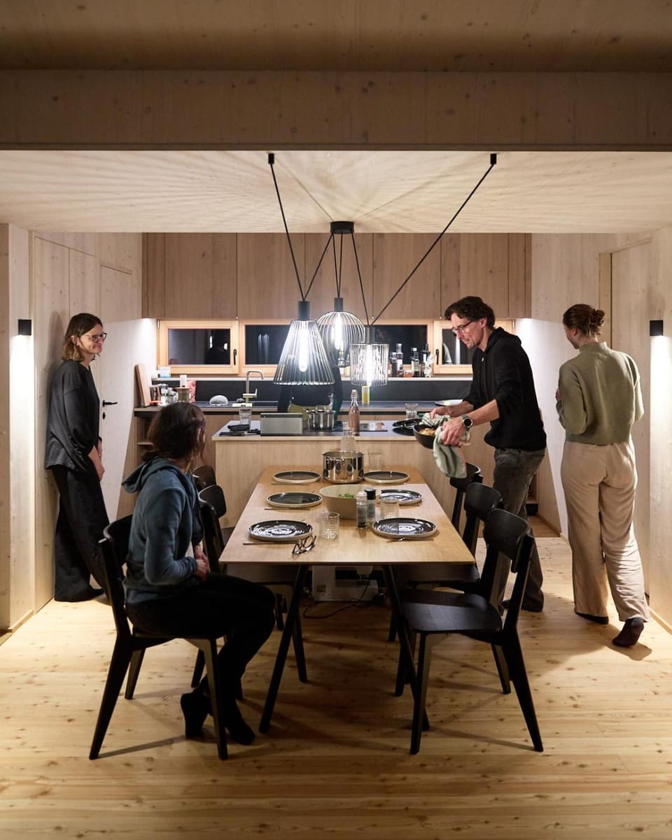 Dining area, group of guests