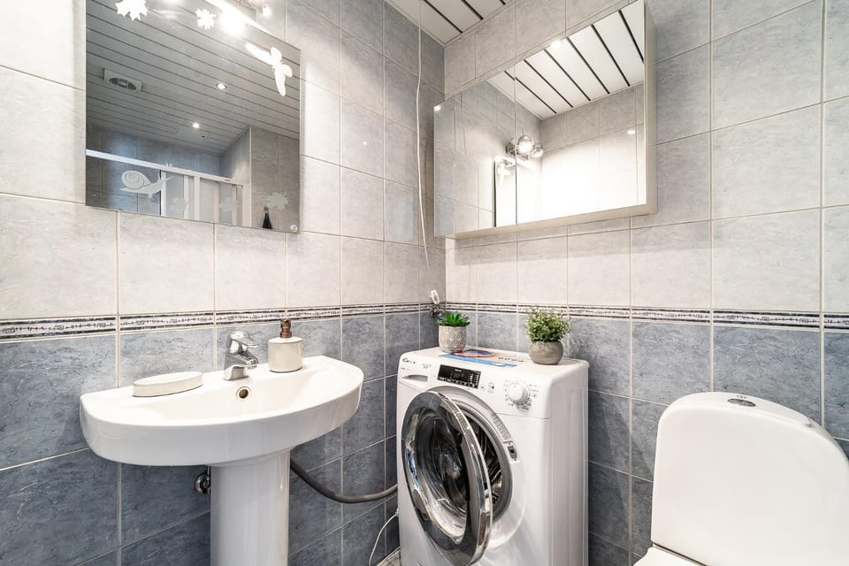 Bathroom, washing machine, washing machine