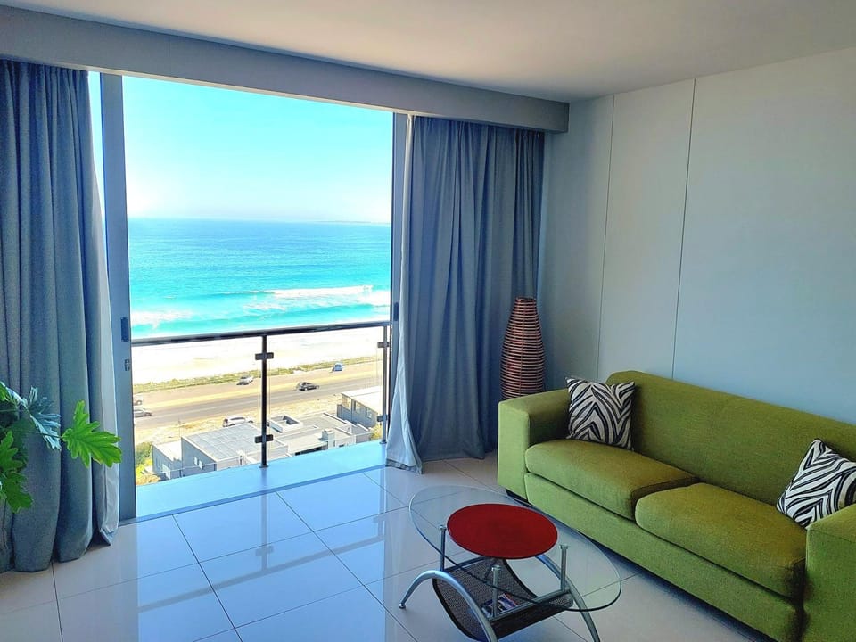 View (from property/room), Balcony/Terrace, Living room, Beach, Sea view