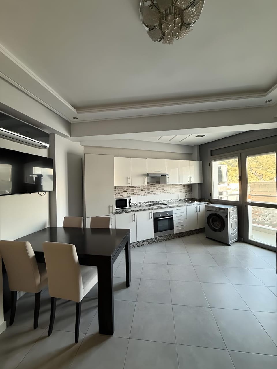 Balcony/Terrace, Balcony/Terrace, Kitchen or kitchenette, Living room, Seating area, Dining area, microwave, minibar, oven, washing machine, washing machine, washing machine