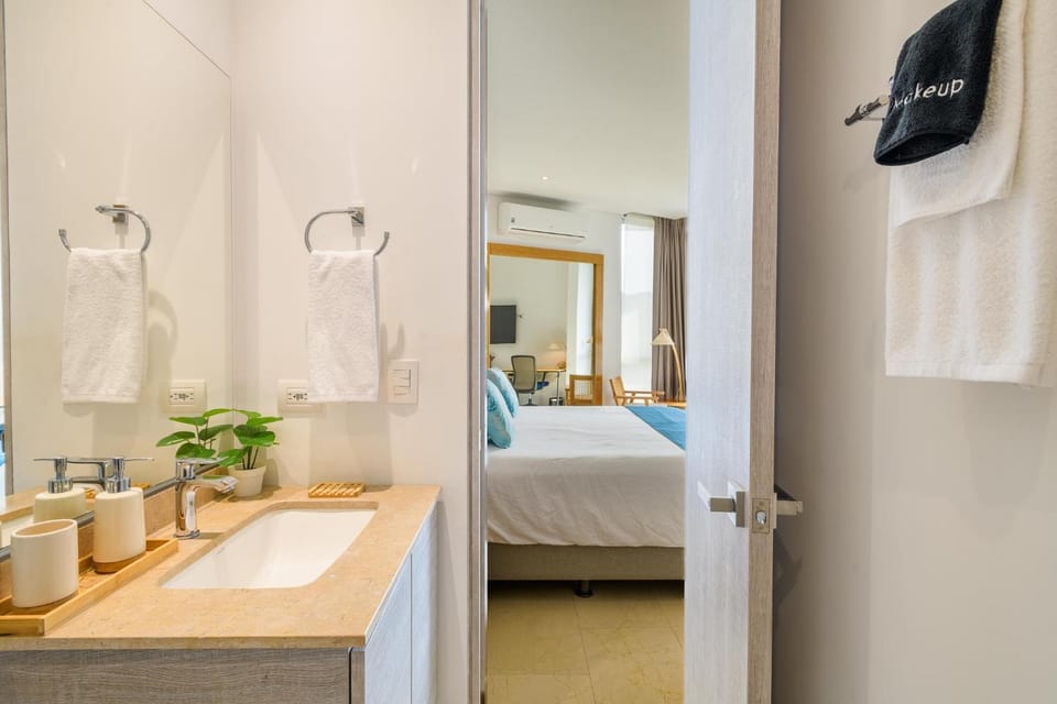 Bed, Bathroom, Bedroom