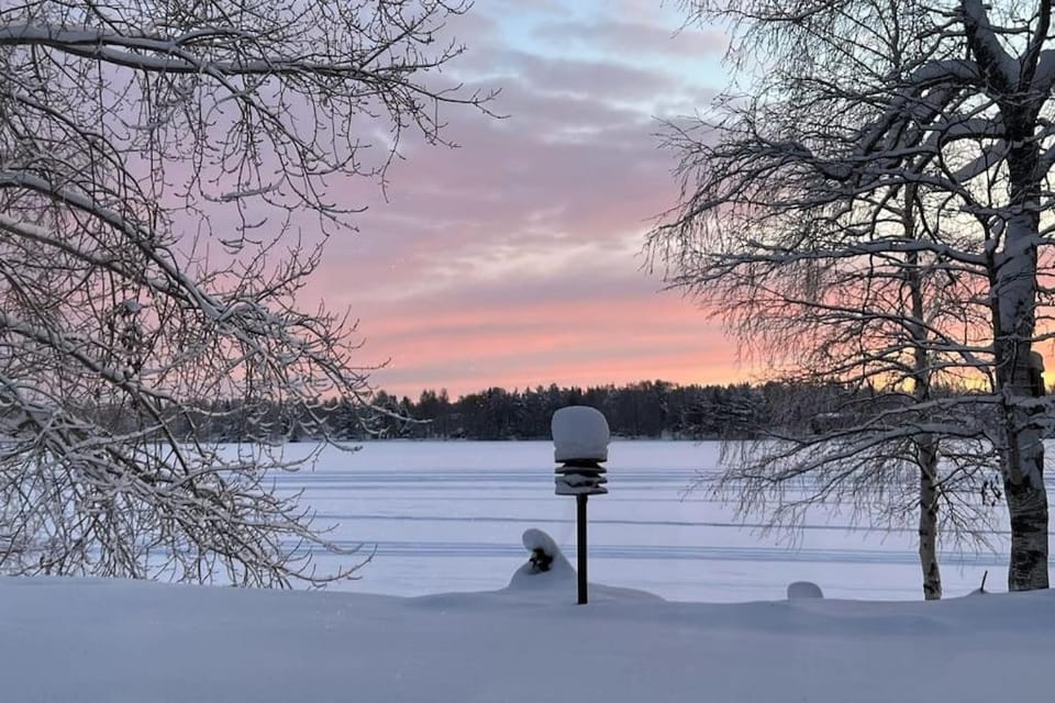 Natural landscape, Winter, Sunset