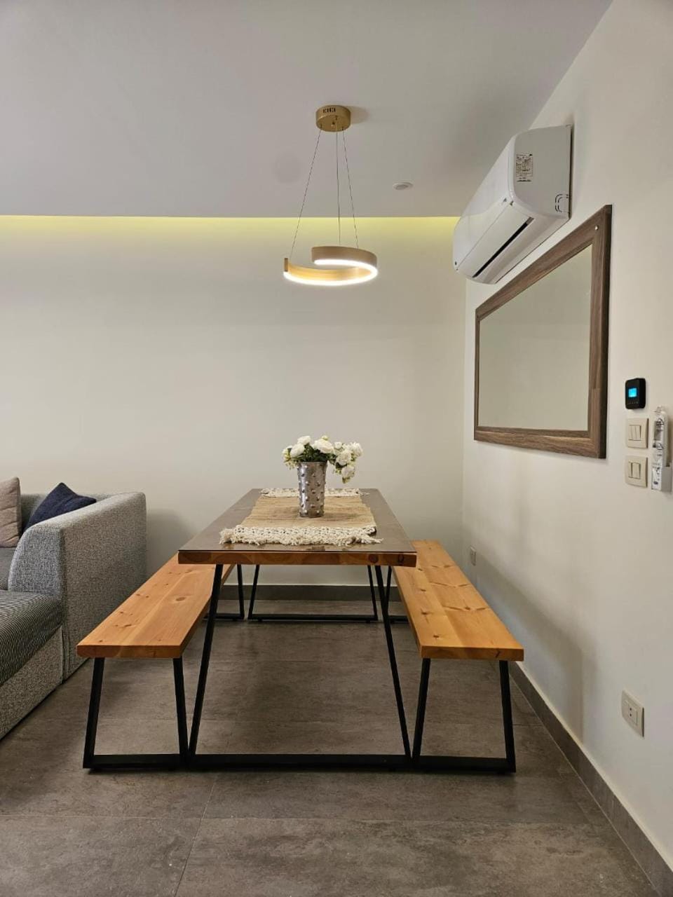 Dining area, air conditioner