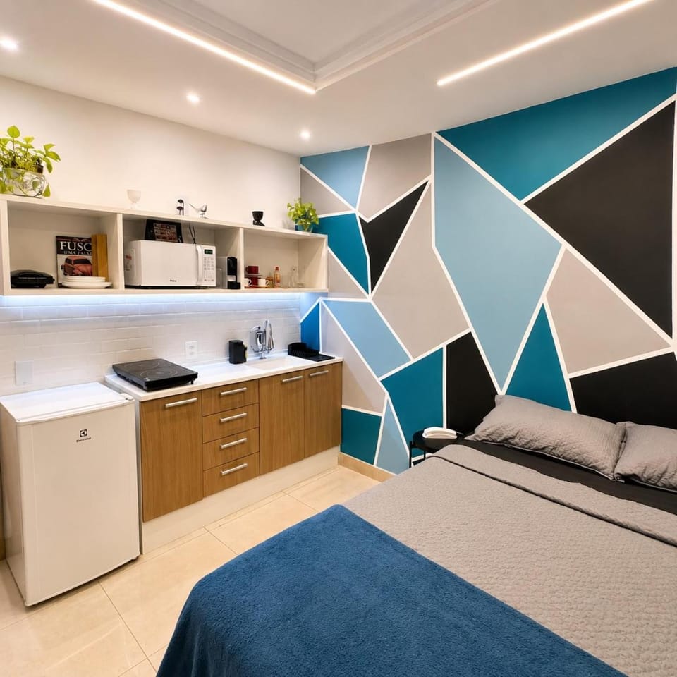 Bed, Kitchen or kitchenette, Bedroom, minibar