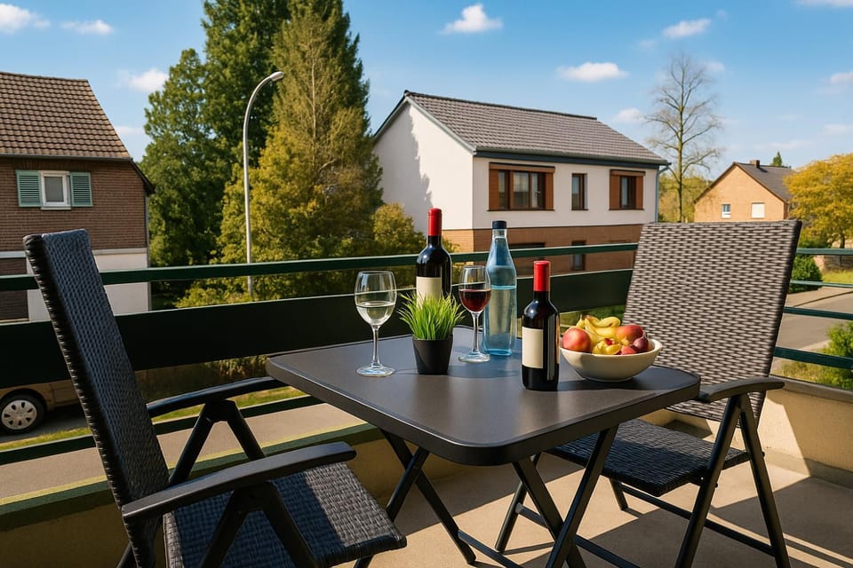 View (from property/room), Balcony/Terrace, Quiet street view