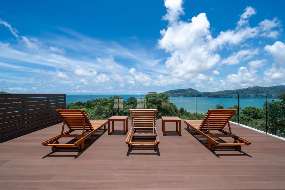 Patio, Day, View (from property/room), Balcony/Terrace, Balcony/Terrace, Mountain view, Sea view, sunbed